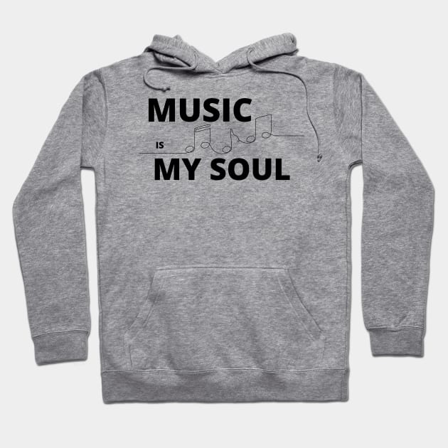 MUSIC is My Soul _ Musical notes Hoodie by GambarGrace